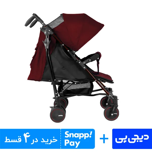 کالسکه عصایی اسپرینگ مدل لیدو پلاس زرشکی