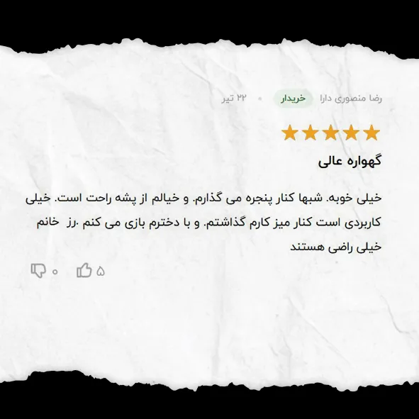 نظر مشتریان در مورد تخت گهواره ای سانی
