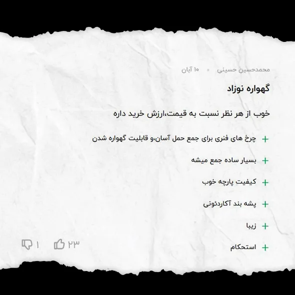 نظر مشتریان در مورد تخت گهواره ای سانی